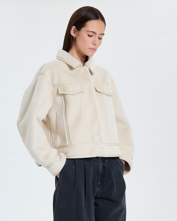 Veste Monge Veste réversible écrue ZAPA