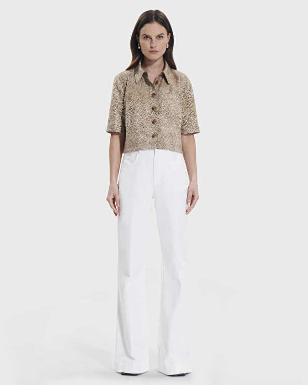 Chemise Celina Chemise courte à imprimé Léopard ZAPA