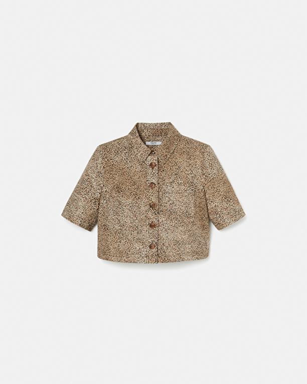 Chemise Celina Chemise courte à imprimé Léopard ZAPA