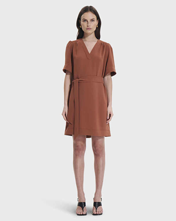 Robe Retie Robe droite cintrée rouille ZAPA