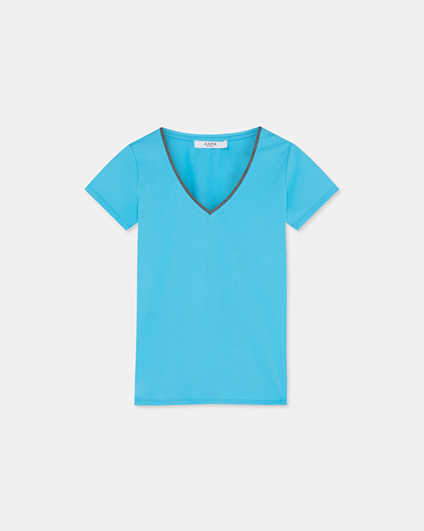 Top Tasmanie Top coton bleu ZAPA