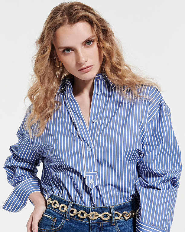 Chemise Casablanca Chemise oversize à rayures ZAPA