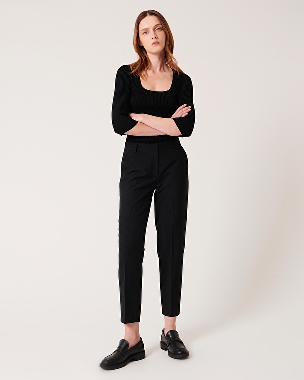 Pantalon paul Pantalon ajusté noir ZAPA