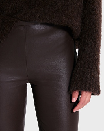 Pantalon Piya Pantalon skinny cuir chocolat ZAPA