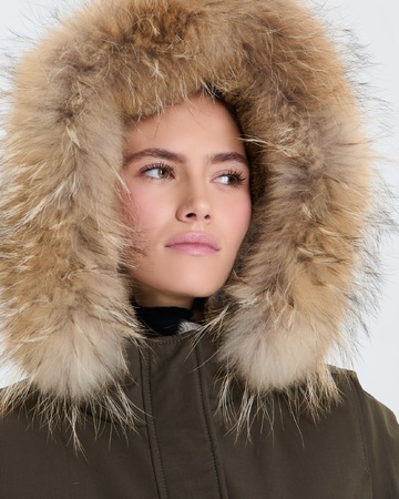 Parka Parson Parka mi-longue kaki ZAPA