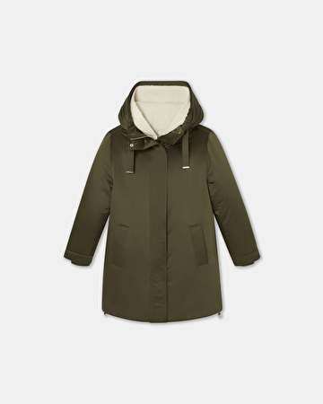 Parka Pemafur Parka mi-longue kaki ZAPA