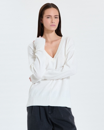 Pull Pucci Pull col V écru ZAPA