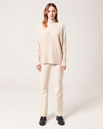 Pull Pruna Pull col roul&eacute; beige ZAPA