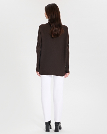 Pull Pruna Pull col roulé chocolat ZAPA