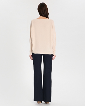 Pull Penseeboat Pull en cachemire beige chiné ZAPA