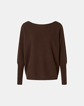Pull Penseeboat Pull en cachemire chocolat ZAPA