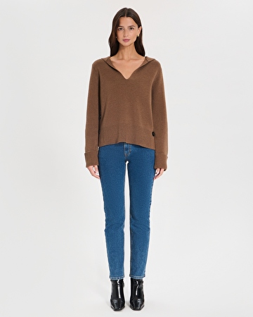 Pull Nilim Pull &agrave; capuche cannelle ZAPA