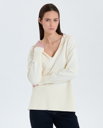 Pull Novalie Pull à capuche écru ZAPA