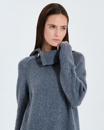 Pull Nuala Pull en laine gris chiné ZAPA