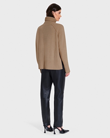 Pull Nefeli Pull col roul&eacute; en cachemire camel ZAPA