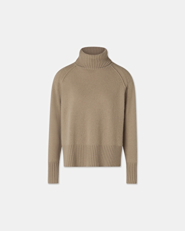 Pull Nefeli Pull col roul&eacute; en cachemire camel ZAPA
