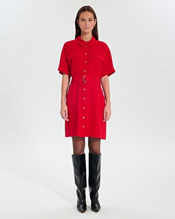 Robe Royo Robe saharienne rouge ZAPA