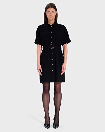 Robe Royo Robe saharienne noire ZAPA