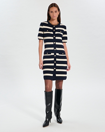 Robe Risma Robe façon tweed à rayures ZAPA