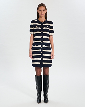 Robe Risma Robe façon tweed à rayures ZAPA