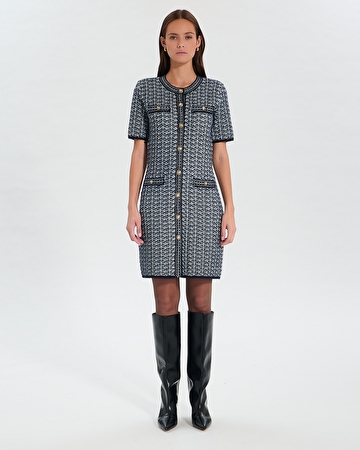 Robe Risma Robe façon tweed nocturne ZAPA