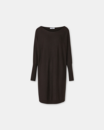Robe Maille Rendy Robe mi-longue en maille chocolat ZAPA