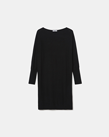 Robe Maille Rendy Robe mi-longue en maille noire ZAPA