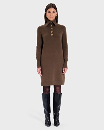Robe Ruriel Robe en maille kaki ZAPA