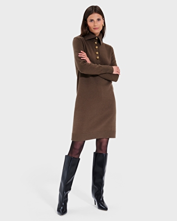 Robe Ruriel Robe en maille kaki ZAPA