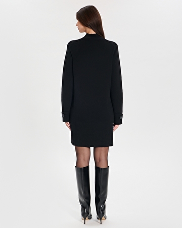 Robe Ritan Robe courte en maille noire ZAPA