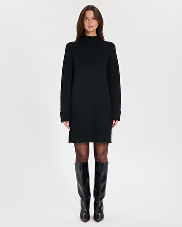 Robe Ritan Robe courte en maille noire ZAPA