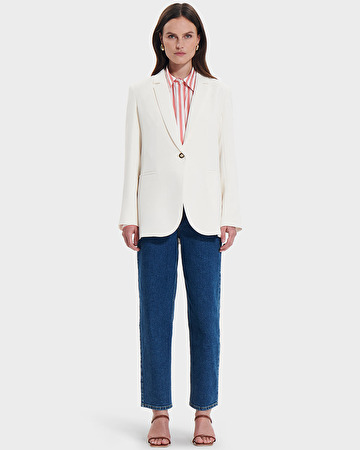 Veste Victorina Veste de tailleur en crêpe écrue ZAPA
