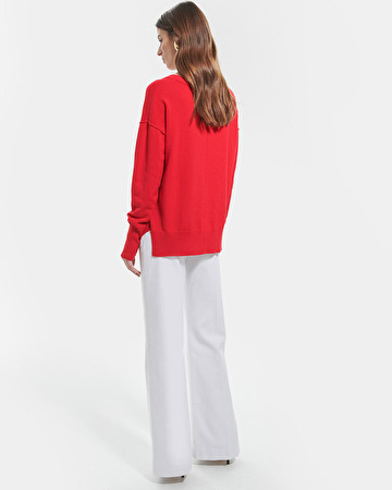 Pull pucci Pull col V rouge ZAPA
