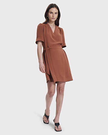 Robe Retie Robe droite cintrée rouille ZAPA