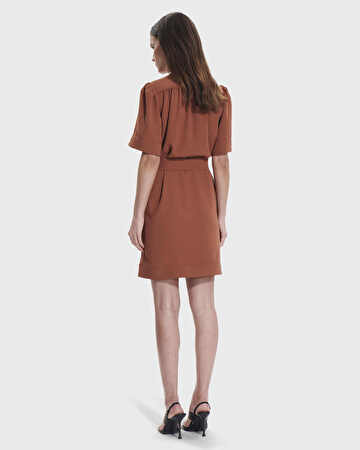 Robe Retie Robe droite cintrée rouille ZAPA