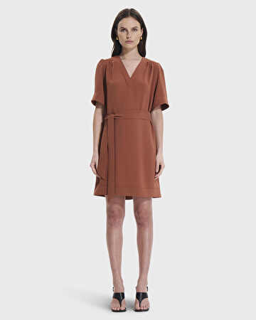 Robe Retie Robe droite cintrée rouille ZAPA