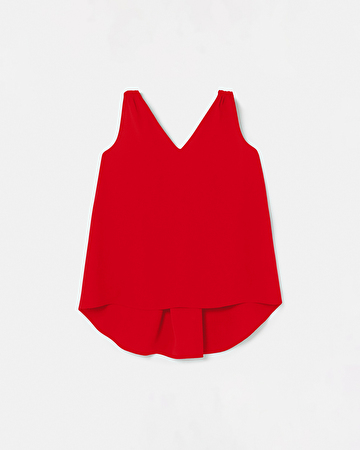 Top Tafie Top d&eacute;bardeur rouge ZAPA