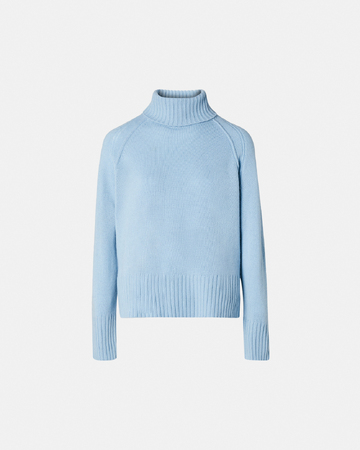 Pull Nefeli Pull col roulé en cachemire bleu ciel ZAPA