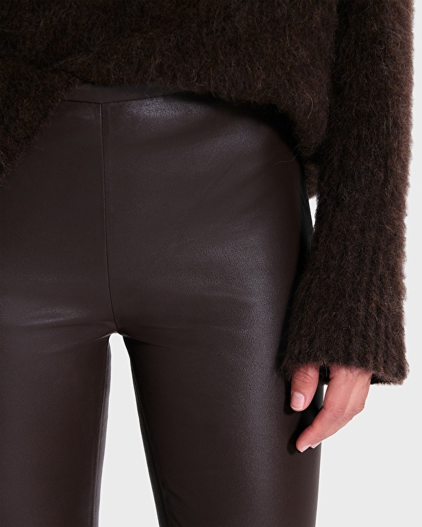 Pantalon Piya Pantalon skinny cuir chocolat ZAPA