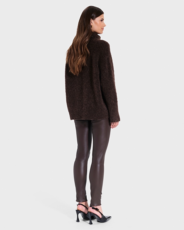 Pantalon Piya Pantalon skinny cuir chocolat ZAPA