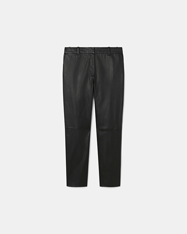 Pantalon Plaisir Pantalon droit en cuir noir ZAPA