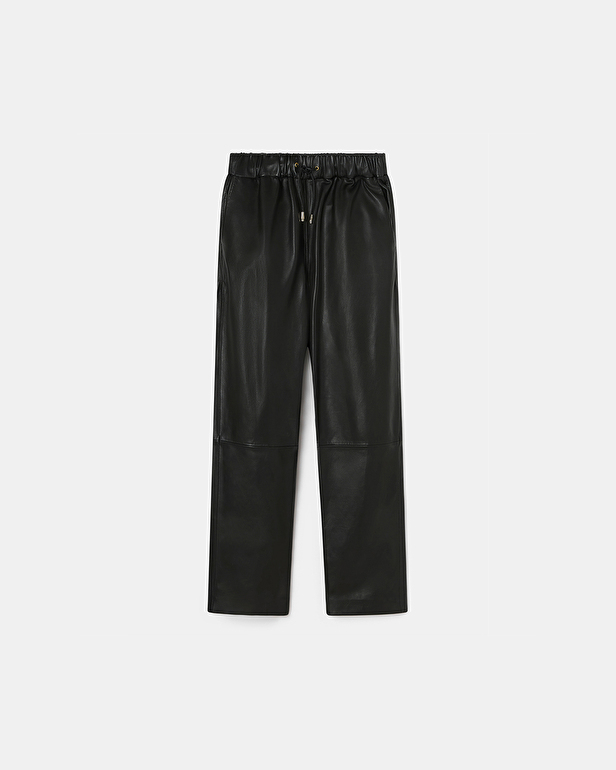 Pantalon Phuket Pantalon fluide en cuir noir ZAPA