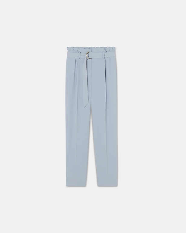 Pantalon Patricia Pantalon droit en cr&ecirc;pe bleu ciel ZAPA