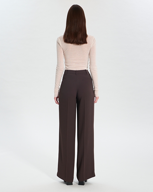 Pantalon Pleyel Pantalon fluide chocolat ZAPA