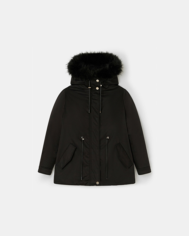 Parka Pekin Parka ajust&eacute;e noire ZAPA