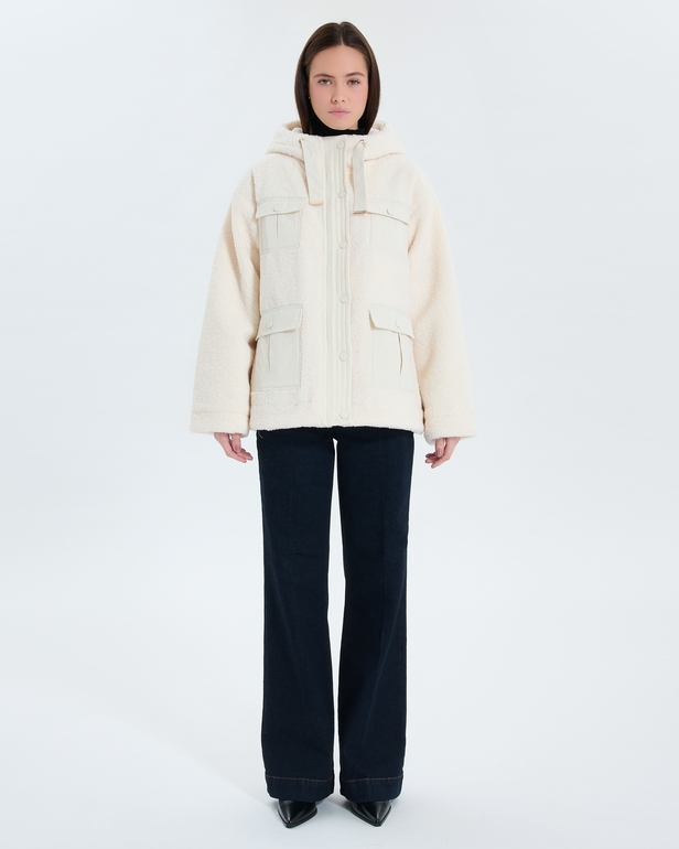 Parka Poggy Parka fa&ccedil;on saharienne &eacute;crue ZAPA