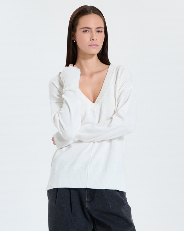 Pull Pucci Pull col V &eacute;cru ZAPA