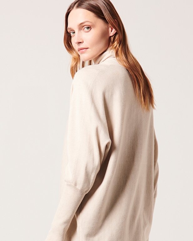 Pull Pruna Pull col roul&eacute; beige ZAPA