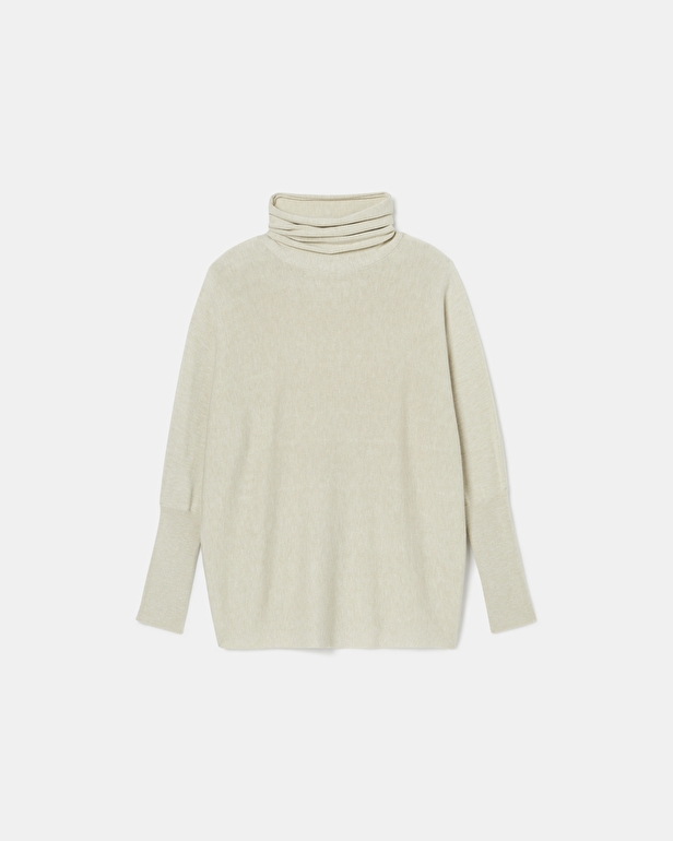 Pull Pruna Pull col roul&eacute; beige ZAPA