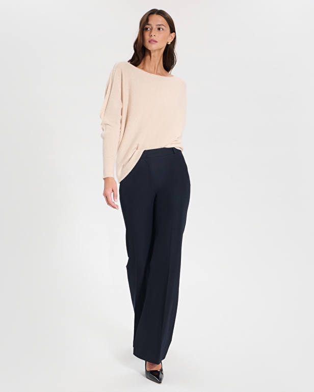 Pull Penseeboat Pull en cachemire beige chin&eacute; ZAPA